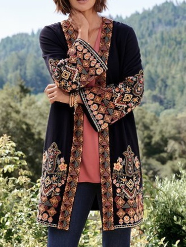 Ethnic Regular Fit Casual Jacket - Just Fashion Now - Modalova