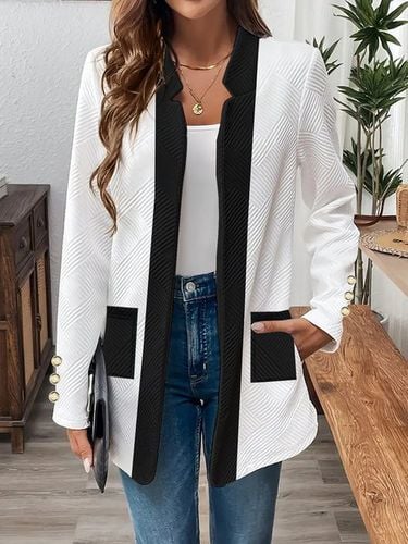 Color Block Casual Loose Jacket - Just Fashion Now - Modalova