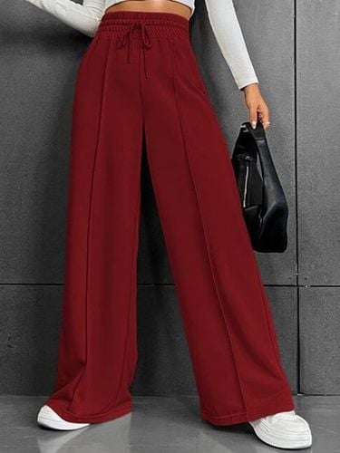 Women's H-Line Wide Leg Pants Daily Going Out Pants Sky Blue Casual Plain Spring/Fall Pants - Just Fashion Now - Modalova