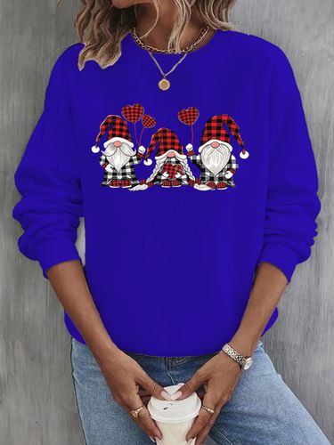 Christmas Loose Crew Neck Casual Sweatshirt - Just Fashion Now - Modalova