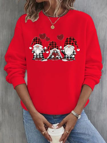 Christmas Loose Crew Neck Casual Sweatshirt - Just Fashion Now - Modalova