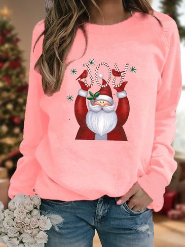 Casual Loose Christmas Sweatshirt - Just Fashion Now - Modalova