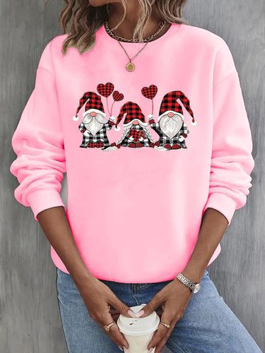 Christmas Loose Crew Neck Casual Sweatshirt - Just Fashion Now - Modalova