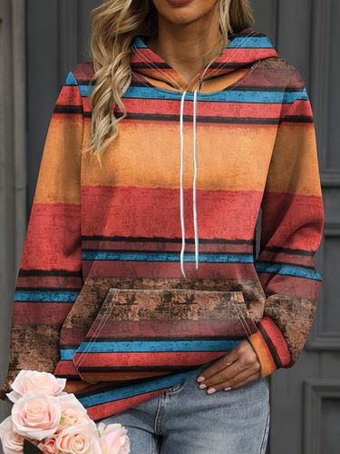 Casual Loose Ethnic Sweatshirt - Just Fashion Now - Modalova