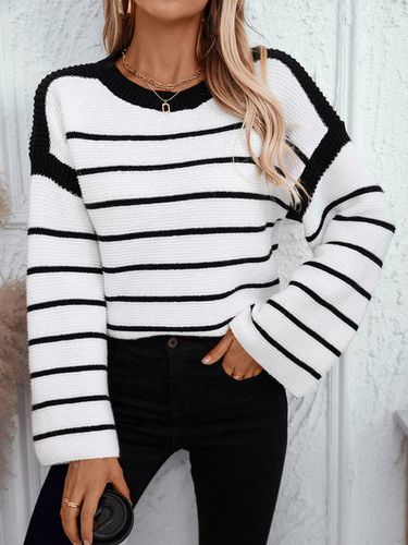 Striped Casual Sweater - Just Fashion Now - Modalova