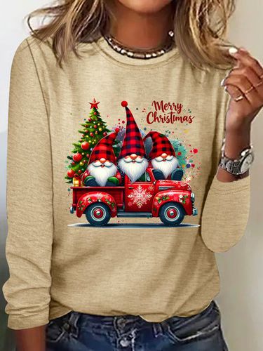 Merry Christmas Casual Long Sleeve Shirt - Just Fashion Now - Modalova