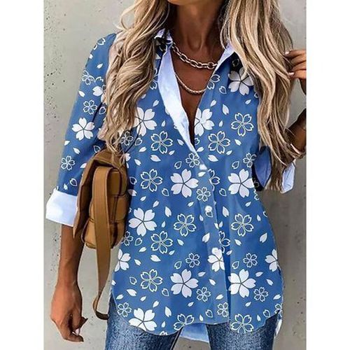 Casual Loose Shirt Collar Ethnic Shirt - Just Fashion Now - Modalova