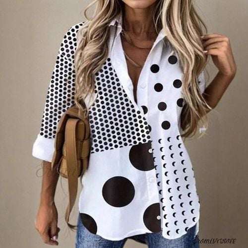 Casual Loose Shirt Collar Ethnic Shirt - Just Fashion Now - Modalova