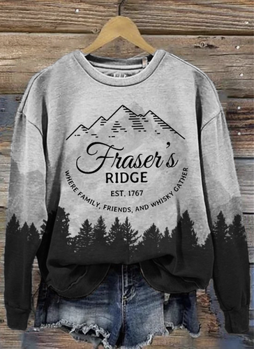 Historical Tv Show Inspired Mountains Landscape Sweatshirt - Just Fashion Now - Modalova