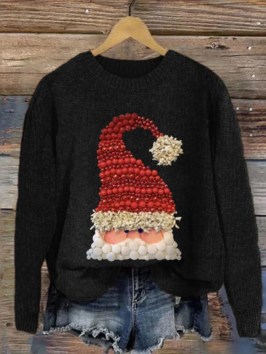 Casual Crew Neck Christmas Loose Sweatshirt - Just Fashion Now - Modalova