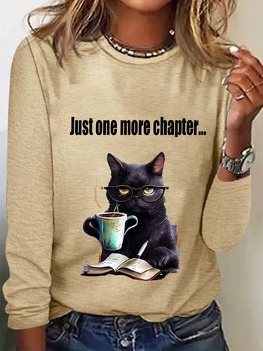 Just one more chapter Long Sleeve Crew Neck T-shirt - Just Fashion Now - Modalova