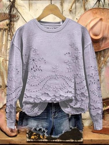 Vintage Loose 3D Printing Sweatshirt - Just Fashion Now - Modalova