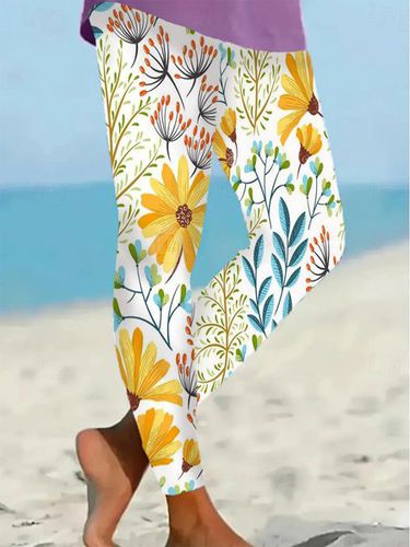 Floral Print Leggings - Just Fashion Now - Modalova