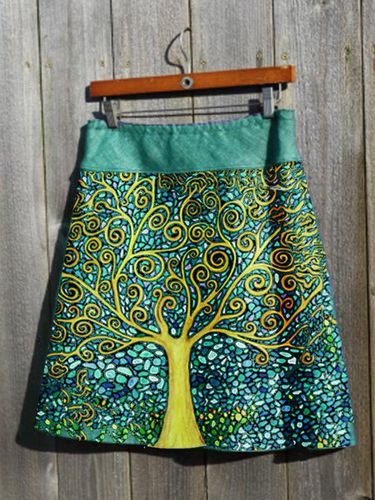 Floral Cotton Skirt - Modetalente - Modalova