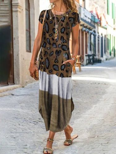 Short Sleeve Casual Knitting Dress - Modetalente - Modalova