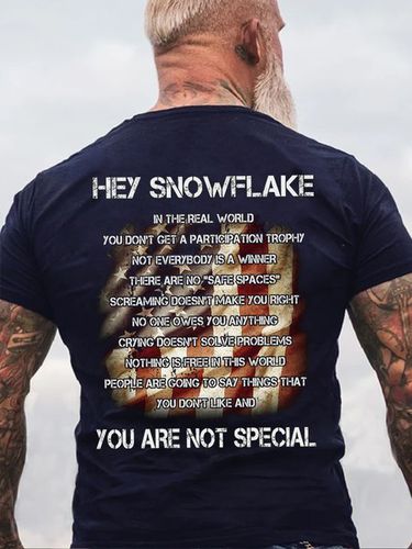 Hey Snowflake You Are Not Special Cotton T-shirt - Modetalente - Modalova