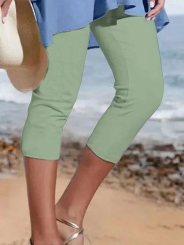 Cotton Casual Vacation Leggings - Just Fashion Now - Modalova