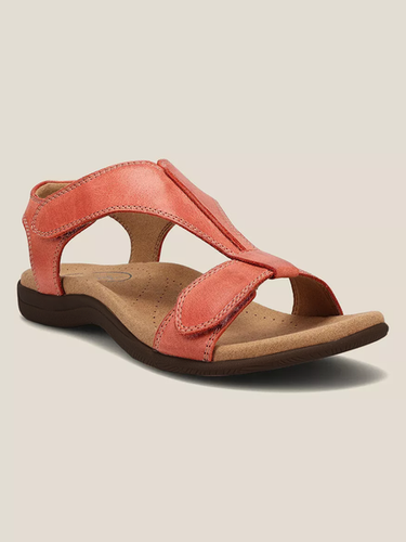 Retro Solid Color Casual Velcro Portable Sandals - Just Fashion Now - Modalova