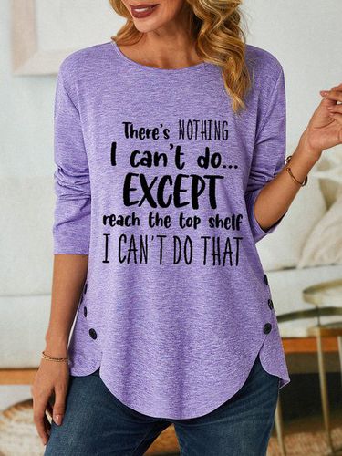 Women There Is Nothing I Can't Do Except Reach The Top Shelf I Can't Do That Cotton-Blend Long Sleeve T-Shirt - Modetalente - Modalova