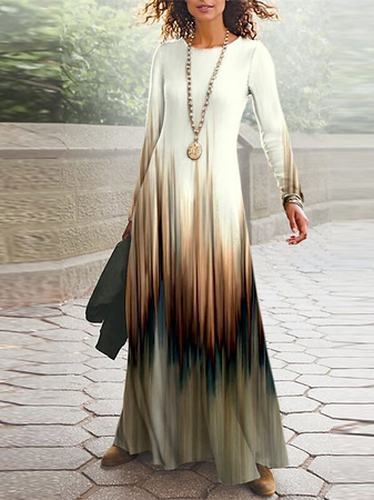 Regular Fit Ombre Cotton-Blend Dress - Just Fashion Now - Modalova