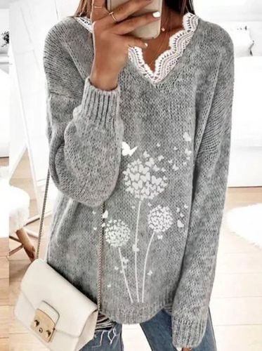 Casual Long Sleeve Sweater - Just Fashion Now - Modalova