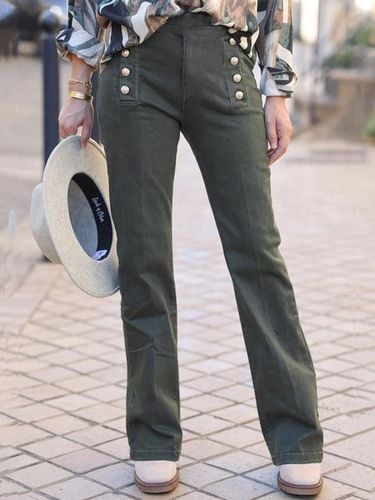 Regular Fit Cotton-Blend Casual Fashion Pants - Just Fashion Now - Modalova