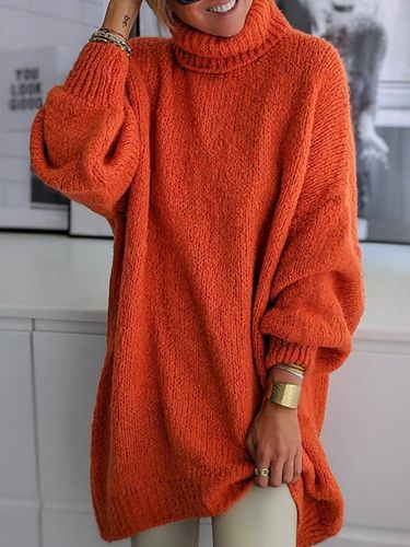 Casual Long Sleeve Top Sweater TUNIC - Modetalente - Modalova