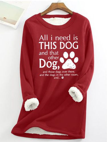 Women's All I Need Is This Dog And That Other Dog Simple Warmth Fleece Sweatshirt - Just Fashion Now - Modalova