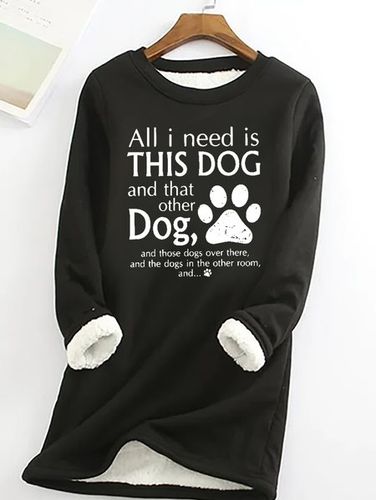 Women's All I Need Is This Dog And That Other Dog Simple Warmth Fleece Sweatshirt - Modetalente - Modalova
