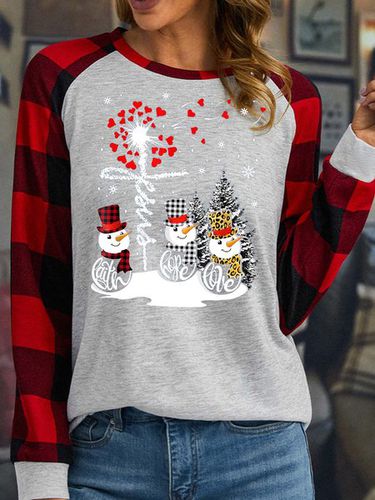 Women's Merry Christmas Faith Love Hope Christmas Polyester Cotton Loose Casual Top - Just Fashion Now - Modalova