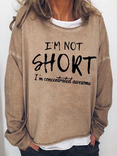 Women's funny I'm Not Short I'm Concentrated Awesome Simple Text Letters Sweatshirt - Modetalente - Modalova