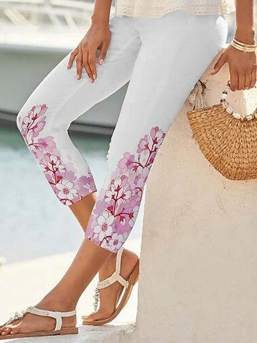 Regular Fit Floral Casual Leggings - Just Fashion Now - Modalova