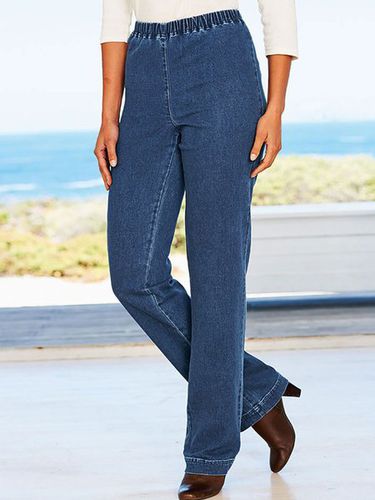 Plain Casual Denim Jeans - Modetalente - Modalova