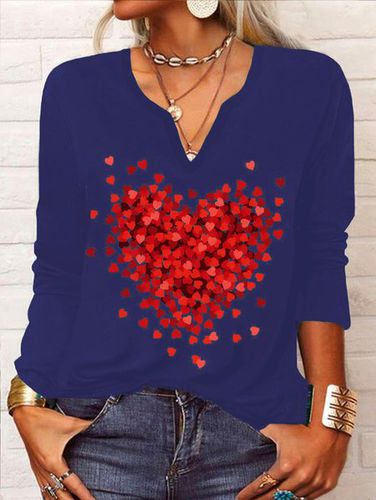 Casual Loose Heart/Cordate T-Shirt - Modetalente - Modalova