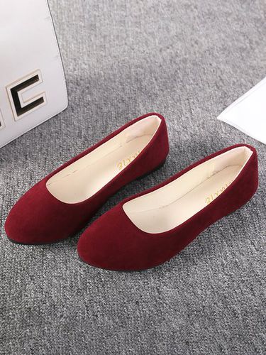 Multi-color Selection Velvet Simple Flat Shoes - Just Fashion Now - Modalova