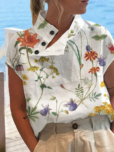 Buttoned Loose Casual Shirt - Modetalente - Modalova