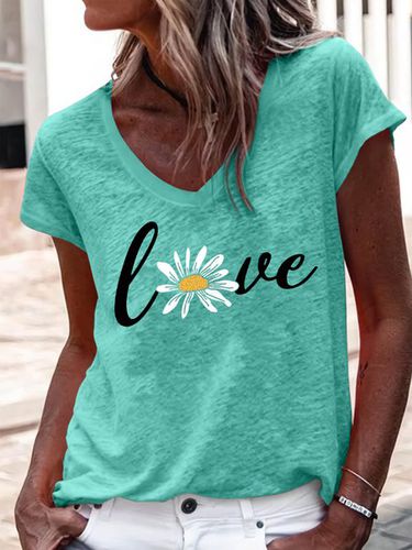 Women's Love Daisy Casual T-Shirt - Just Fashion Now - Modalova