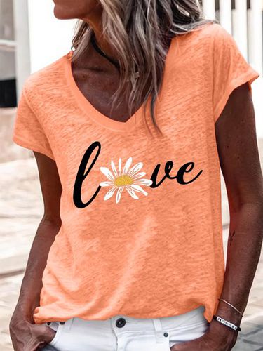 Women's Love Daisy Casual T-Shirt - Just Fashion Now - Modalova