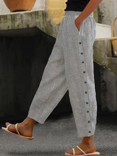 Casual Striped Loose Pants - Just Fashion Now - Modalova