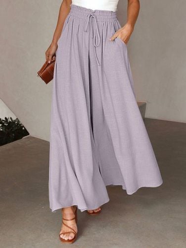 Loosen Plain Casual Pants - Modetalente - Modalova