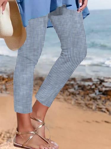 Striped Casual Leggings - Just Fashion Now - Modalova