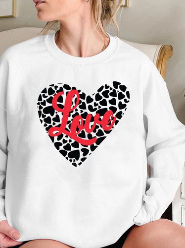 Ladies Casual Alphabet Love Pullover Sweater Urban Daily Women's Clothing - Just Fashion Now - Modalova
