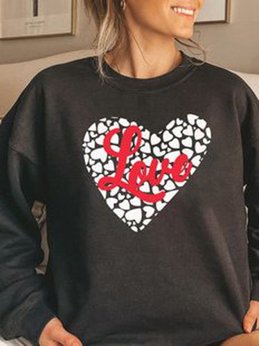 Ladies Casual Alphabet Love Pullover Sweater Urban Daily Women's Clothing - Just Fashion Now - Modalova