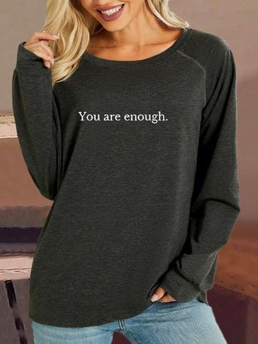 Women's Dear Person Behind Me You Are Enough Love Awareness Peace Casual Crew Neck Sweatshirt - Modetalente - Modalova