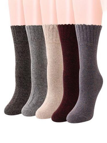 Warm Wool Blend Socks Set - Just Fashion Now UK - Modalova
