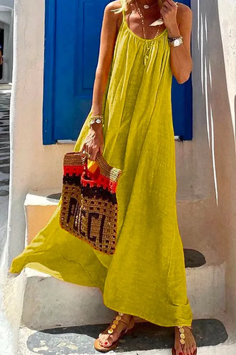 Scoop Neck Maxi Beach Cami Dress - Just Fashion Now - Modalova