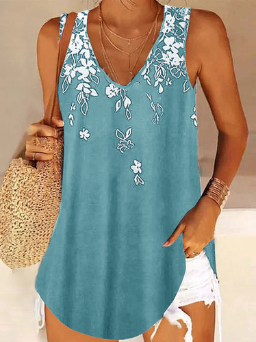 V Neck Casual Tank & Cami - Modetalente - Modalova