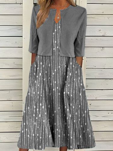 Trendy Polka Dot Print Two-Piece Dress - Just Fashion Now - Modalova