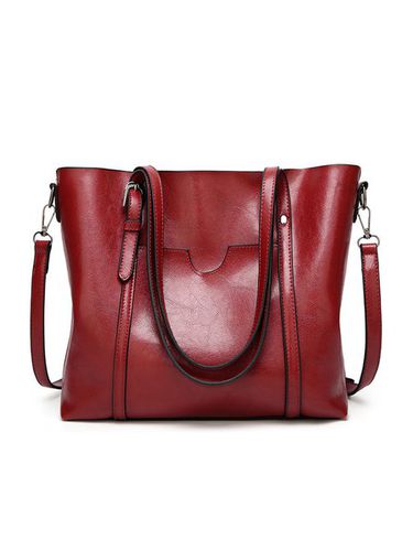 Vintage Large Capacity Zipper Tote Bag Commuting Crossbody Bag - Just Fashion Now - Modalova