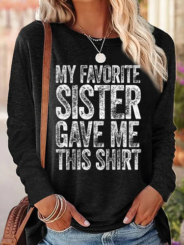 Funny Sister Regular Fit Cotton-Blend Simple Long Sleeve Shirt - Modetalente - Modalova